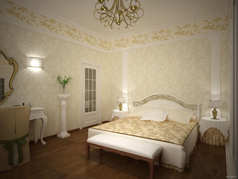 спальня, классический интерьер