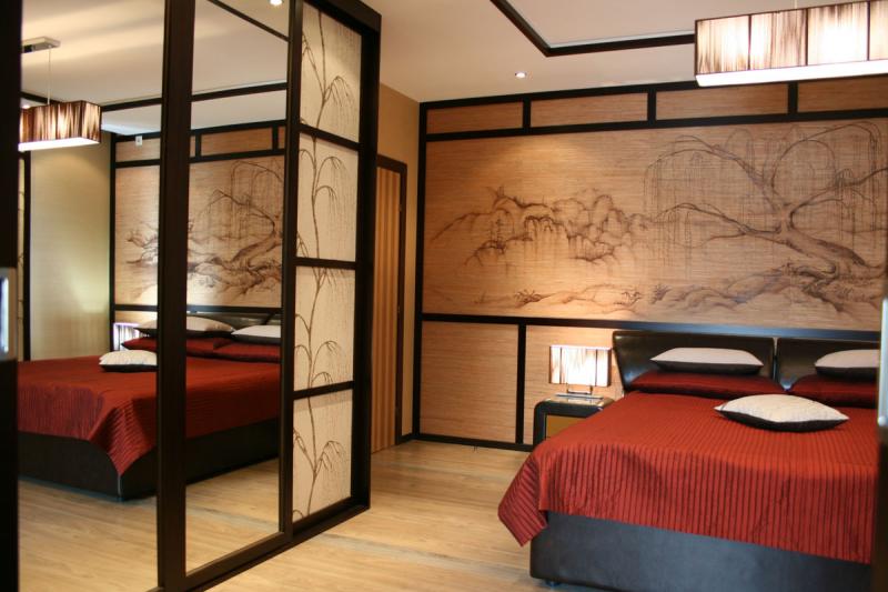 спальня, японский стиль