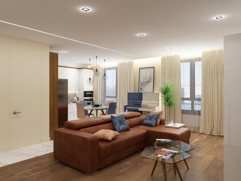 гостиная, современный интерьер