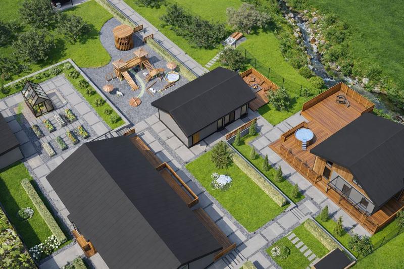 лндшафтный дизайн, общий вид участка