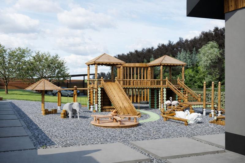 детская площадка, ландшафт