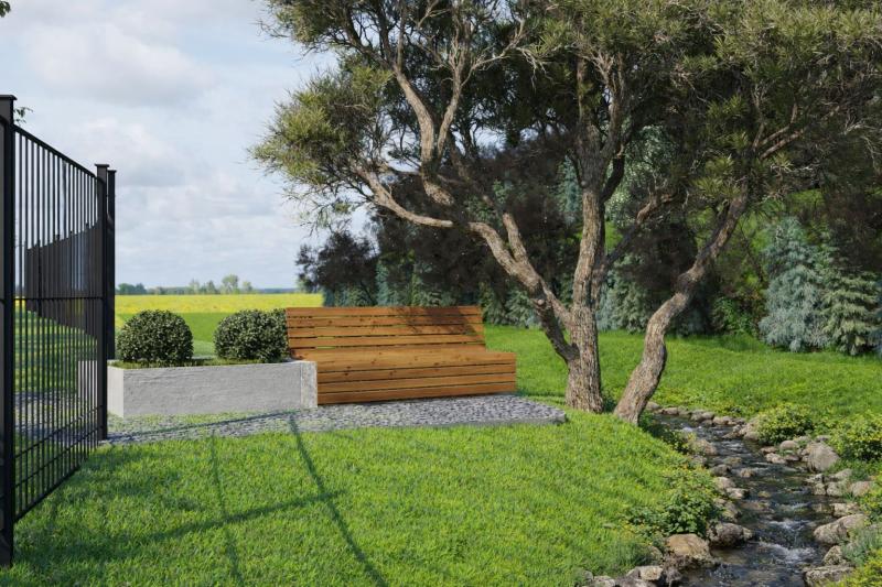 зона отдыха, ручей