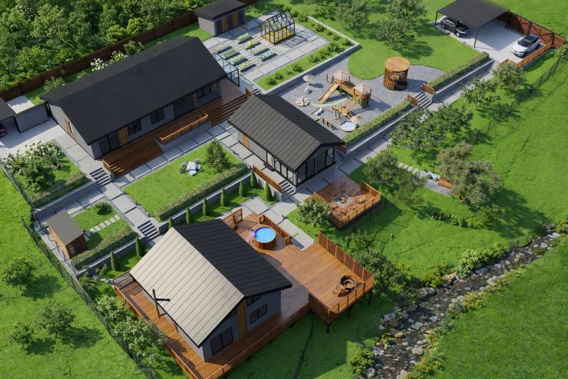 ландшафт, ландшафтный дизайн, общий вид участка