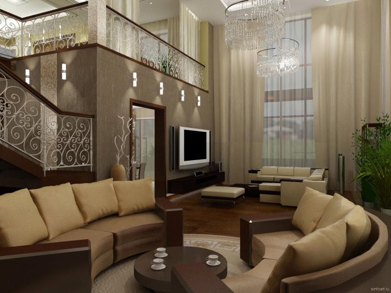 гостиная, современный модерн, роскошный интерьер, второй свет