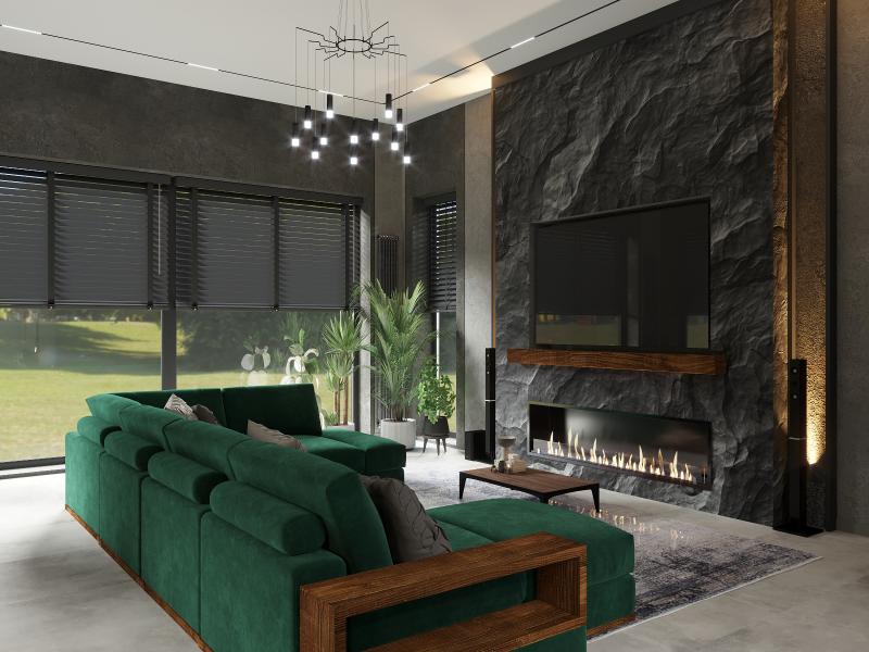 гостиная, камин