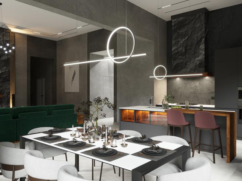 кухня, столовая