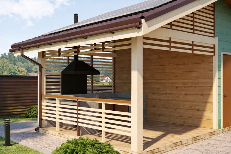 летняя кухня, мангал