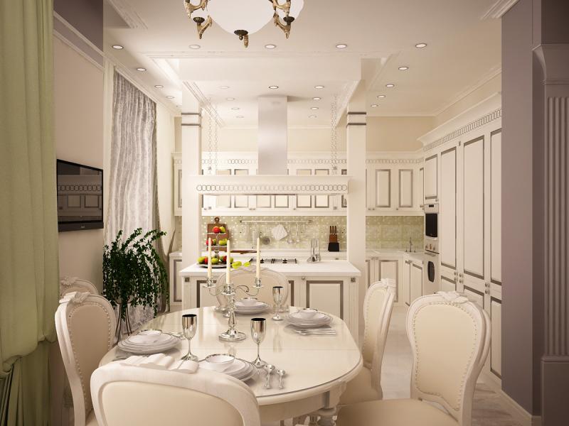 кухня, классический интерьер