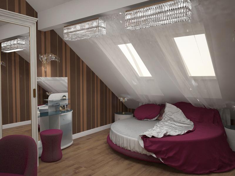 спальня, мансарда, подростковая