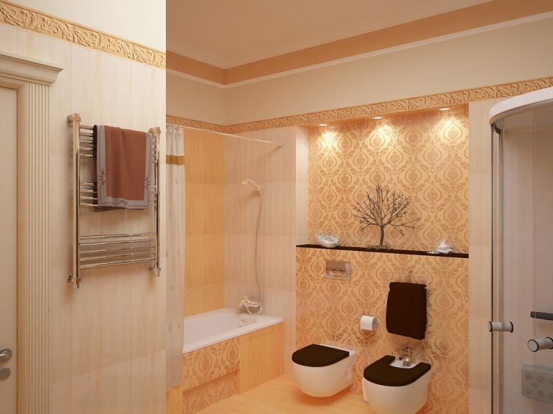 ванная, классический интерьер