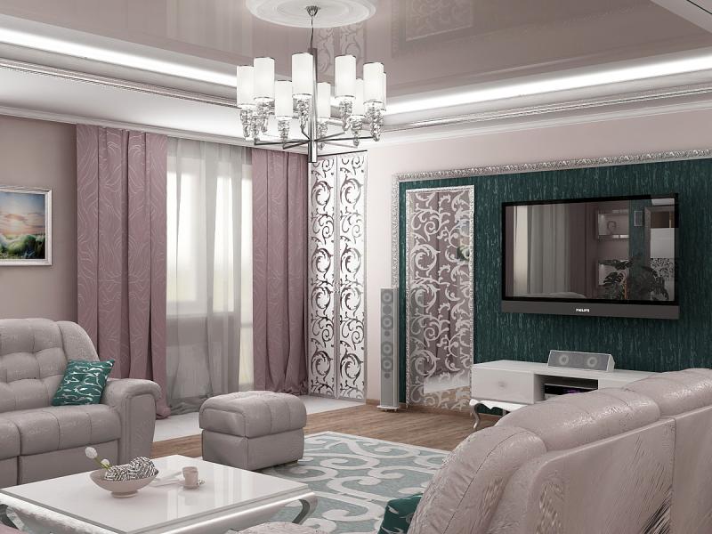 гостиная, Арт-Деко, современный интерьер