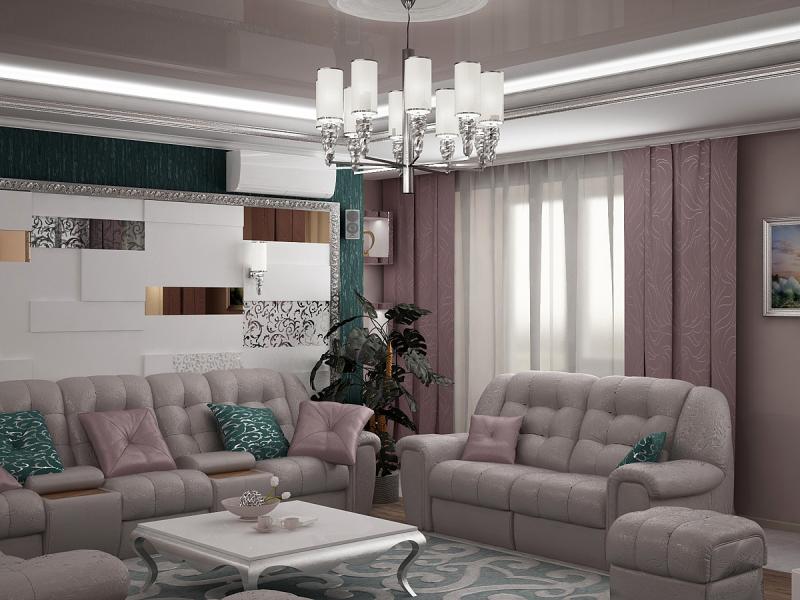 гостиная, Арт-Деко, современный интерьер