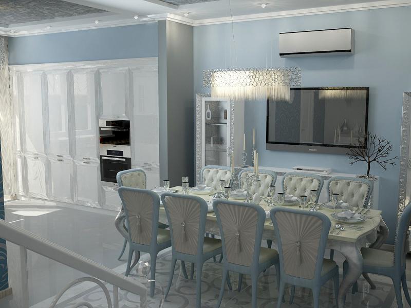 кухня, Арт-Деко, столовая, современный интерьер