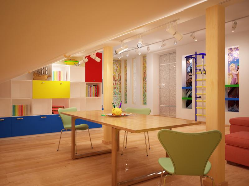 детская, мансарда, игровая