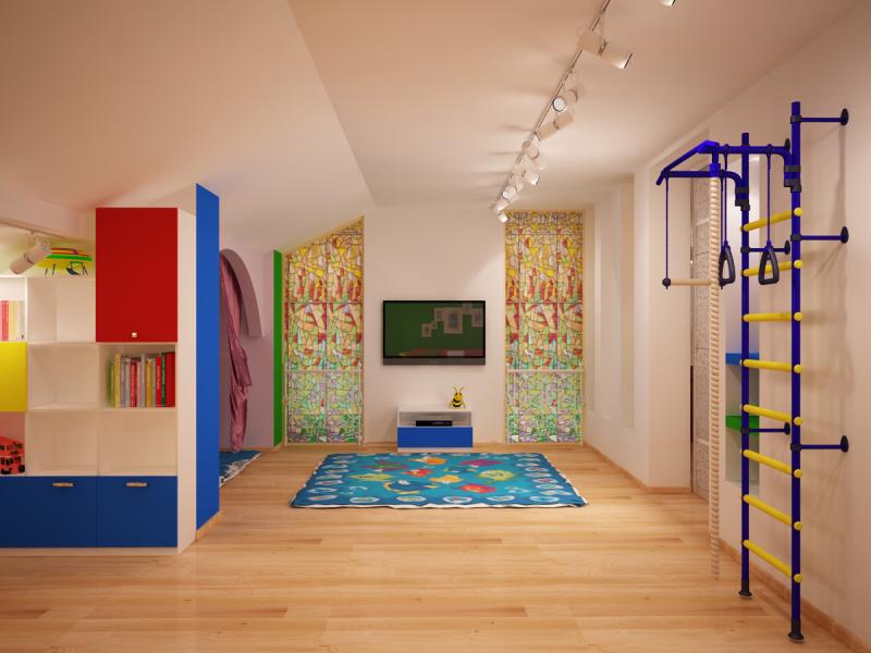 детская, мансарда, игровая